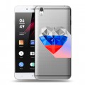 Полупрозрачный дизайнерский пластиковый чехол для OnePlus X Российский флаг