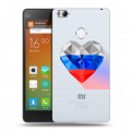 Полупрозрачный дизайнерский пластиковый чехол для Xiaomi Mi4S Российский флаг