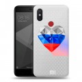 Полупрозрачный дизайнерский пластиковый чехол для Xiaomi Mi8 SE Российский флаг