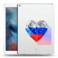 Полупрозрачный дизайнерский пластиковый чехол для Ipad Pro Российский флаг