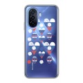 Полупрозрачный дизайнерский пластиковый чехол для Huawei Nova Y70 Российский флаг