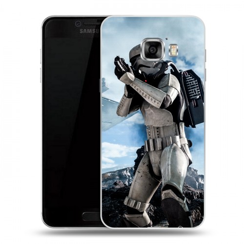 Дизайнерский пластиковый чехол для Samsung Galaxy C5 Star Wars Battlefront