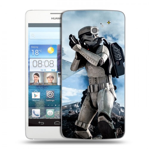 Дизайнерский пластиковый чехол для Huawei Ascend D2 Star Wars Battlefront