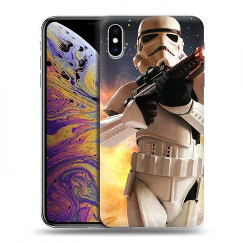 Дизайнерский силиконовый чехол для Iphone Xs Max Star Wars Battlefront