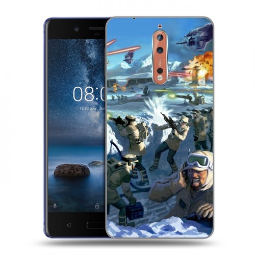 Дизайнерский пластиковый чехол для Nokia 8 Star Wars Battlefront