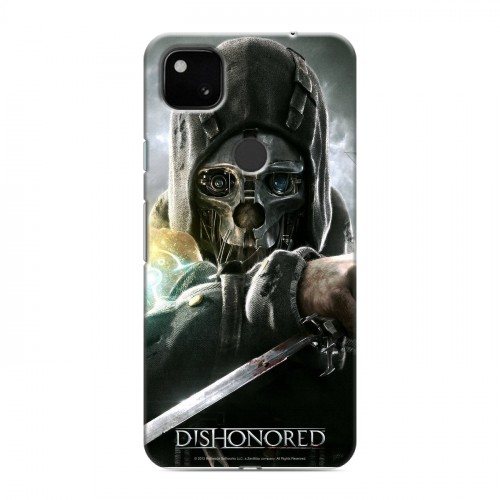 Дизайнерский пластиковый чехол для Google Pixel 4a Dishonored 