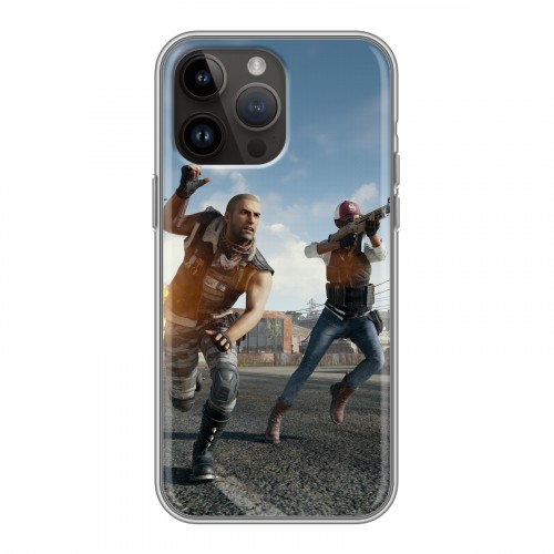 Дизайнерский силиконовый чехол для Iphone 14 Pro Max PLAYERUNKNOWN'S BATTLEGROUNDS