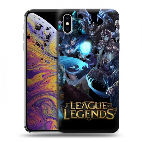 Дизайнерский силиконовый чехол для Iphone Xs Max League of Legends