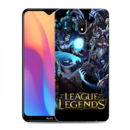 Дизайнерский силиконовый с усиленными углами чехол для Xiaomi RedMi 8A League of Legends