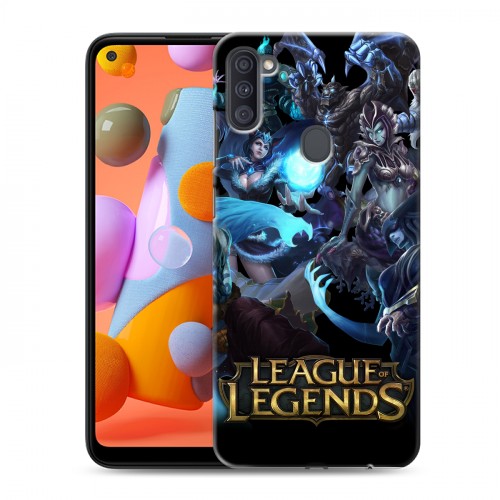 Дизайнерский силиконовый с усиленными углами чехол для Samsung Galaxy A11 League of Legends