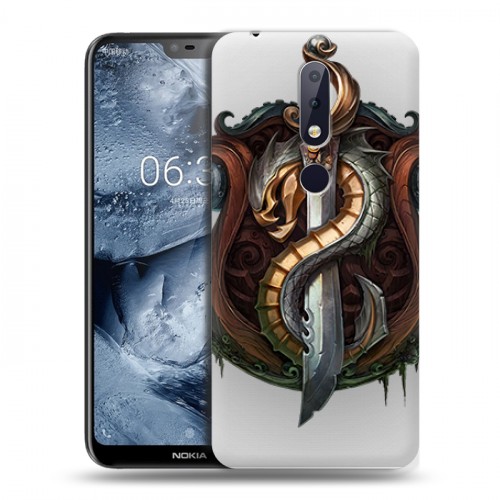 Полупрозрачный дизайнерский пластиковый чехол для Nokia 6.1 Plus League of Legends