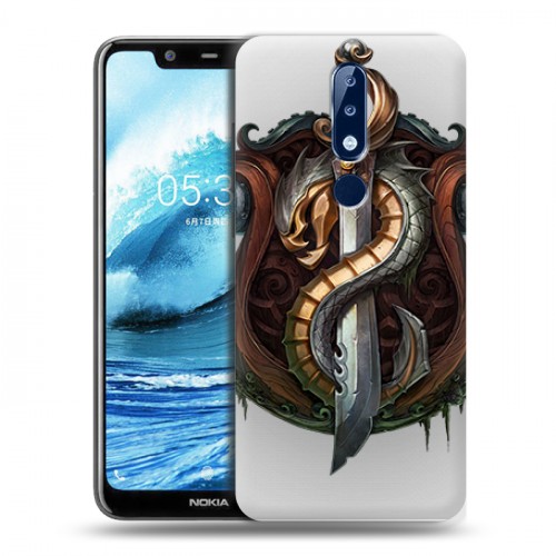 Полупрозрачный дизайнерский пластиковый чехол для Nokia 5.1 Plus League of Legends