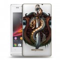 Полупрозрачный дизайнерский пластиковый чехол для Sony Xperia E League of Legends