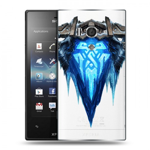 Полупрозрачный дизайнерский пластиковый чехол для Sony Xperia acro S League of Legends