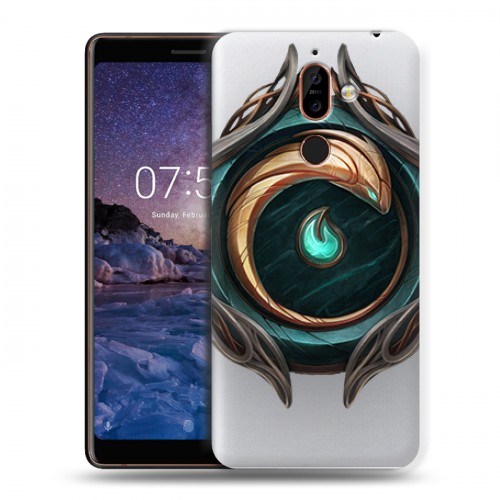 Полупрозрачный дизайнерский пластиковый чехол для Nokia 7 Plus League of Legends