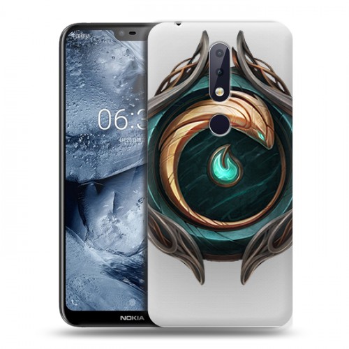 Полупрозрачный дизайнерский силиконовый чехол для Nokia 6.1 Plus League of Legends