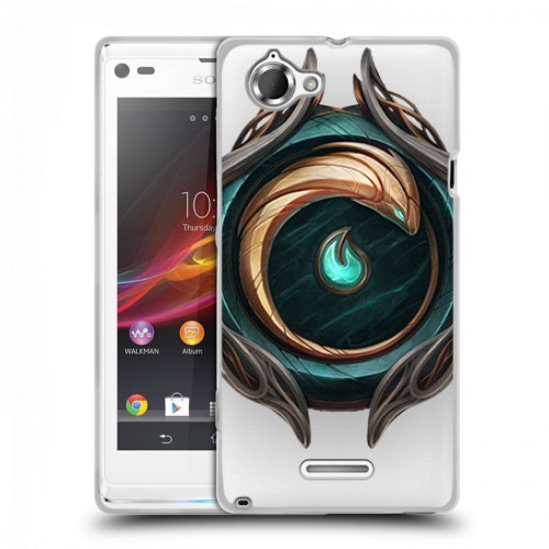 Полупрозрачный дизайнерский пластиковый чехол для Sony Xperia L League of Legends