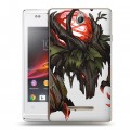 Полупрозрачный дизайнерский пластиковый чехол для Sony Xperia E League of Legends