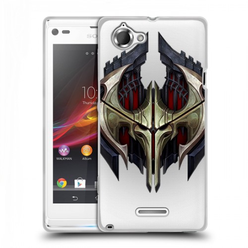 Полупрозрачный дизайнерский пластиковый чехол для Sony Xperia L League of Legends