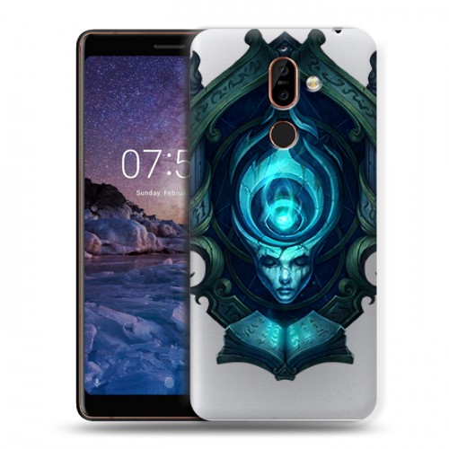 Полупрозрачный дизайнерский пластиковый чехол для Nokia 7 Plus League of Legends