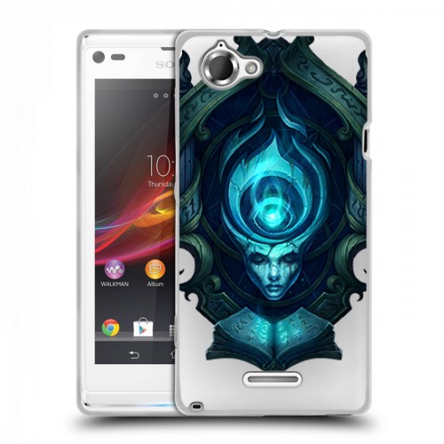 Полупрозрачный дизайнерский пластиковый чехол для Sony Xperia L League of Legends