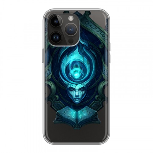 Полупрозрачный дизайнерский силиконовый с усиленными углами чехол для Iphone 14 Pro Max League of Legends