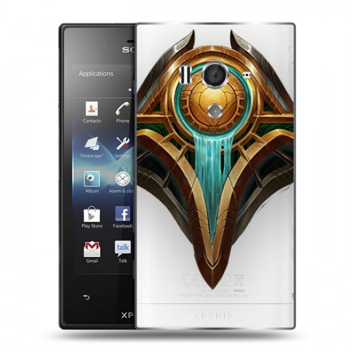 Полупрозрачный дизайнерский пластиковый чехол для Sony Xperia acro S League of Legends