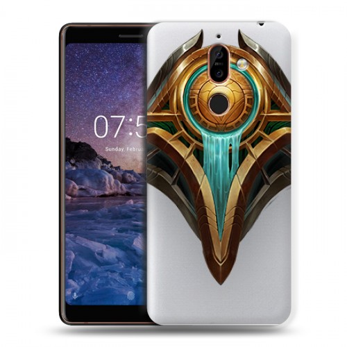 Полупрозрачный дизайнерский пластиковый чехол для Nokia 7 Plus League of Legends