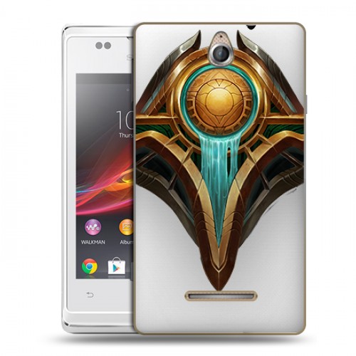 Полупрозрачный дизайнерский пластиковый чехол для Sony Xperia E League of Legends