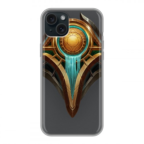 Полупрозрачный дизайнерский пластиковый чехол для Iphone 15 Plus League of Legends