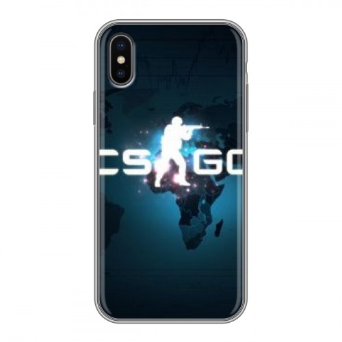 Дизайнерский силиконовый чехол для Iphone x10 Counter-Strike