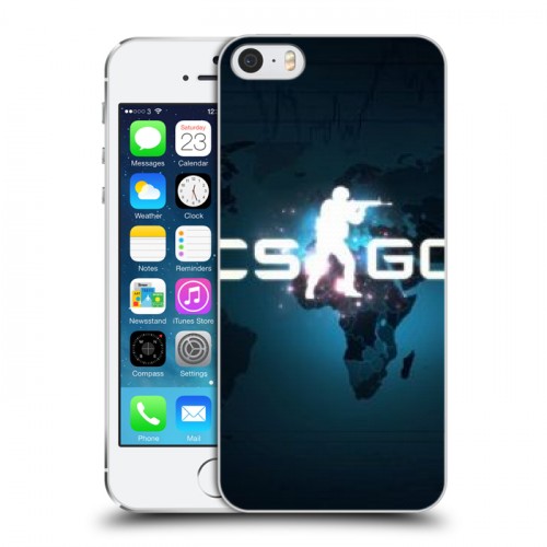 Дизайнерский пластиковый чехол для Iphone 5s Counter-Strike
