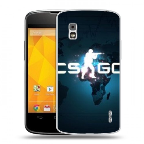 Дизайнерский пластиковый чехол для LG Google Nexus 4 Counter-Strike