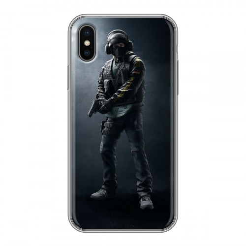 Дизайнерский силиконовый чехол для Iphone x10 Rainbow Six Siege