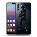 Дизайнерский силиконовый с усиленными углами чехол для Huawei P20 Pro Rainbow Six Siege