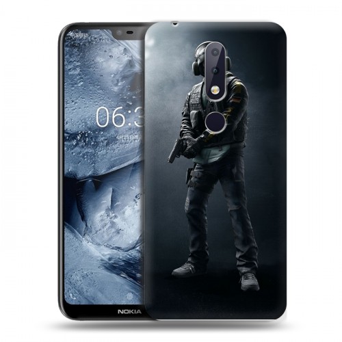 Дизайнерский пластиковый чехол для Nokia 6.1 Plus Rainbow Six Siege