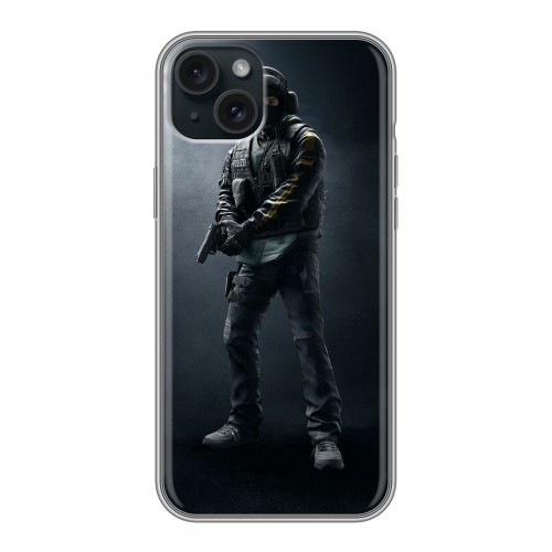 Дизайнерский силиконовый чехол для Iphone 15 Plus Rainbow Six Siege