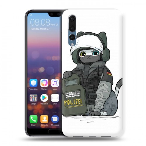 Дизайнерский силиконовый с усиленными углами чехол для Huawei P20 Pro Rainbow Six Siege