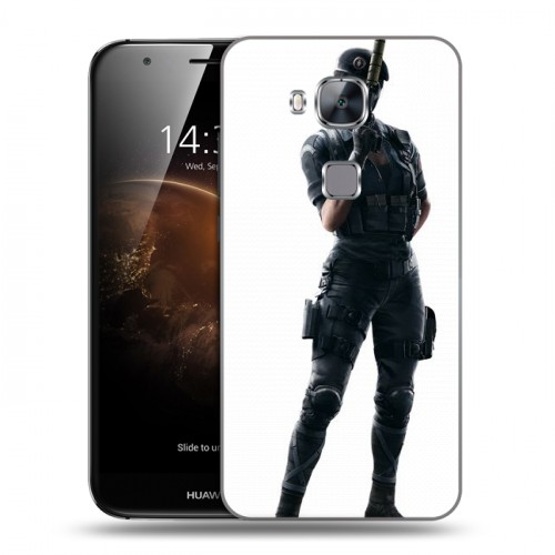 Дизайнерский пластиковый чехол для Huawei G8 Rainbow Six Siege