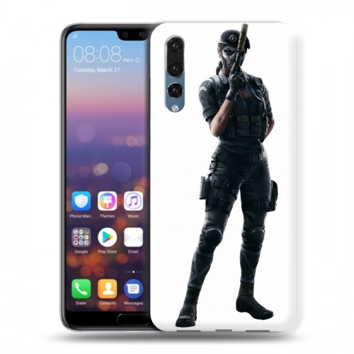 Дизайнерский силиконовый с усиленными углами чехол для Huawei P20 Pro Rainbow Six Siege