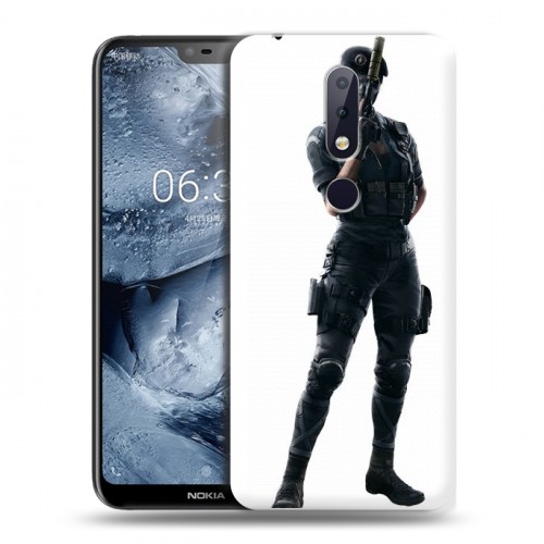 Дизайнерский пластиковый чехол для Nokia 6.1 Plus Rainbow Six Siege