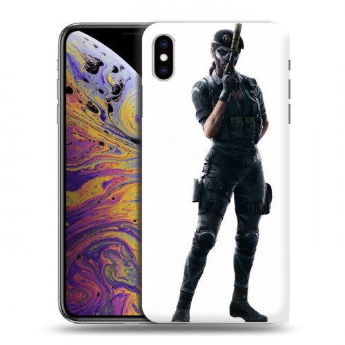 Дизайнерский силиконовый чехол для Iphone Xs Max Rainbow Six Siege