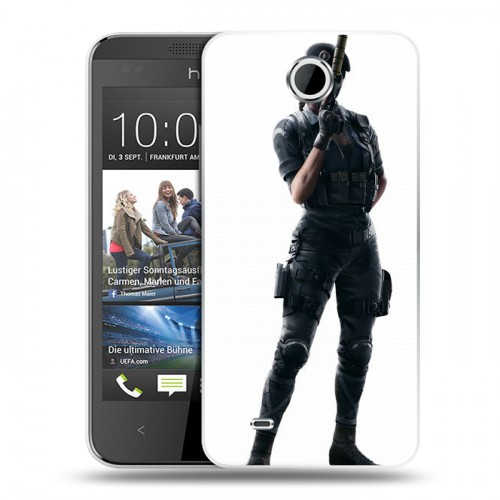 Дизайнерский пластиковый чехол для HTC Desire 300 Rainbow Six Siege