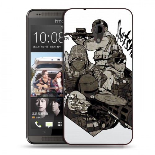 Дизайнерский пластиковый чехол для HTC Desire 700 Rainbow Six Siege