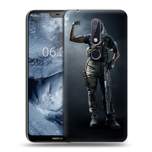 Дизайнерский пластиковый чехол для Nokia 6.1 Plus Rainbow Six Siege