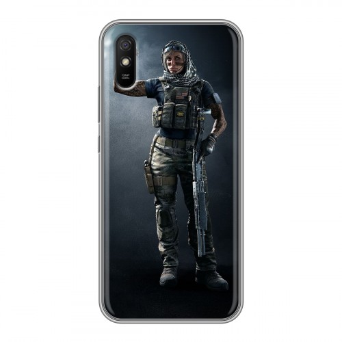 Дизайнерский силиконовый с усиленными углами чехол для Xiaomi RedMi 9A Rainbow Six Siege