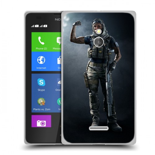 Дизайнерский силиконовый чехол для Nokia XL Rainbow Six Siege