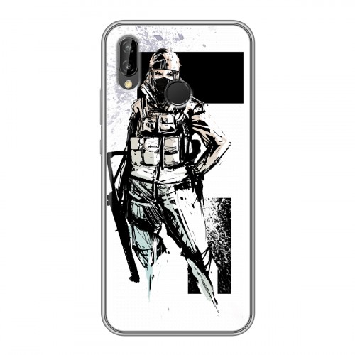 Дизайнерский силиконовый чехол для Huawei P20 Lite Rainbow Six Siege