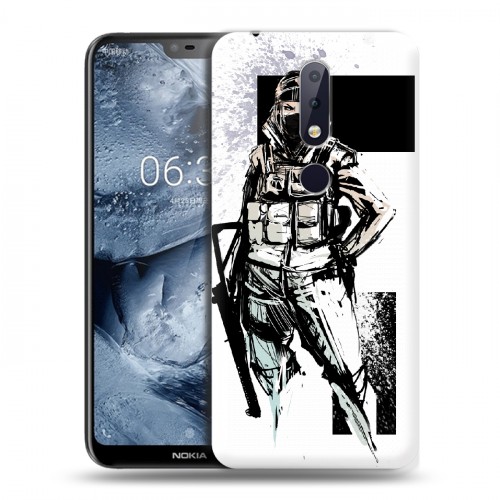 Дизайнерский пластиковый чехол для Nokia 6.1 Plus Rainbow Six Siege