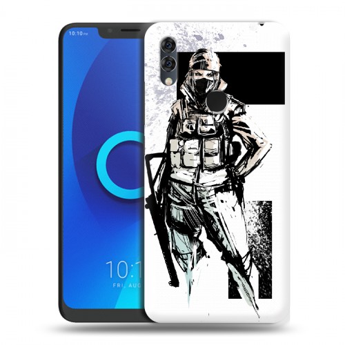 Дизайнерский силиконовый чехол для Alcatel 5V Rainbow Six Siege